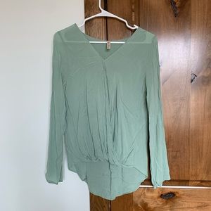 Green blouse
